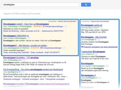 Google AdWords google_adwords_posities