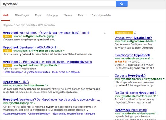 Google advertenties 2013