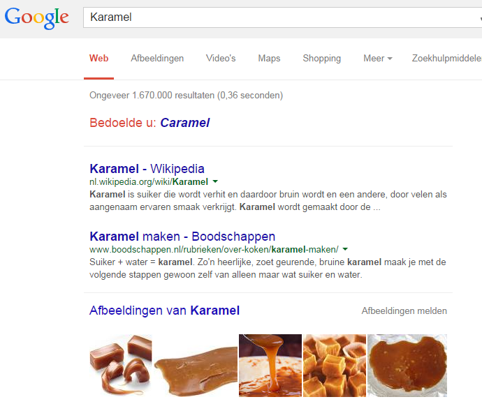 Voorbeeld karamel seo afbeelding optimalisatie