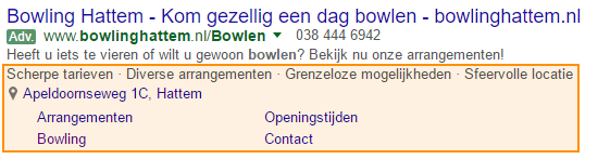 Bowlingcentrum 't Heem advertentie extensies