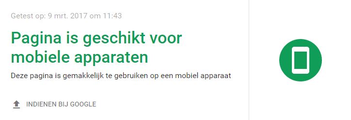 Mobielvriendelijke test