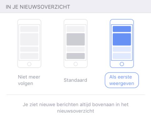 Facebook als eerste weergeven mobiel