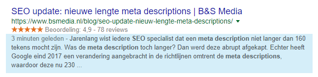 Nieuwe lengte Meta Descriptions