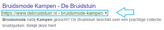 Zoekwoord in de URL