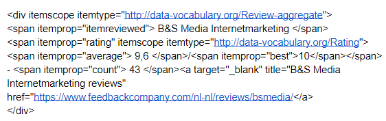 Structured Data Reviews