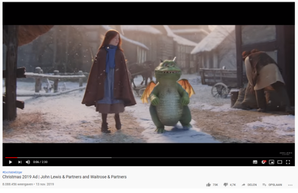 Kerstadvertentie op YouTube