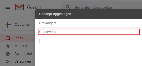 persbericht onderwerp