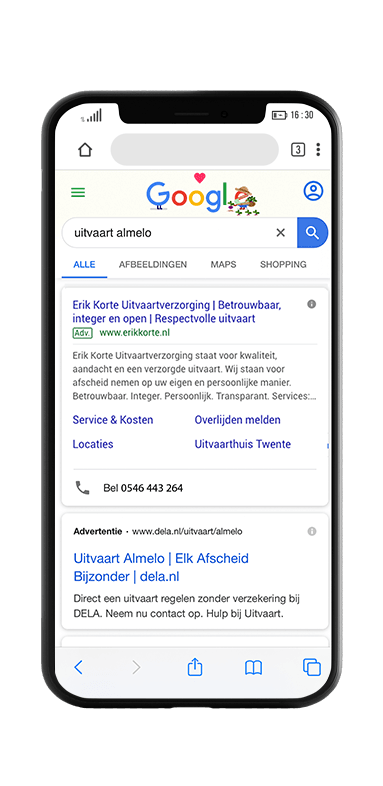 Google Ads Uitvaartverzorging Kiers