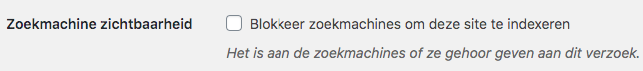 WordPress-website niet geïndexeerd