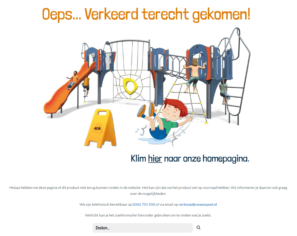 404-pagina Van Ee Speelgoed