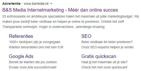 Google Ads sitelinks