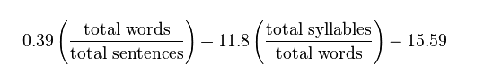 Flesch Reading Ease Readability Formula