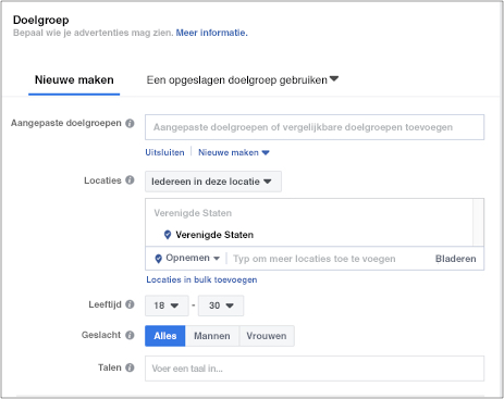 Doelgroep Facebook Adverteren