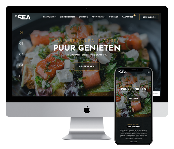 At Sea - website door B&S Media Internetmarketing