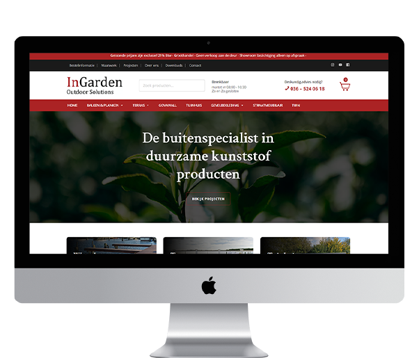 InGarden.nl - een maatwerkwebsite door B&S Media IM