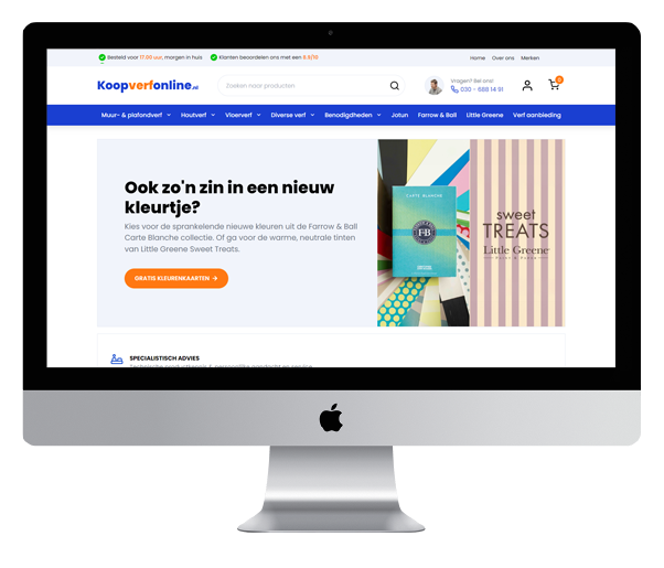 Koopverfonline.nl, een maatwerkwebsite door B&S Media