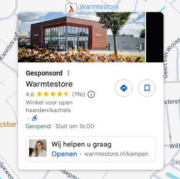 10 In Store Promoties Google Bedrijfsprofiel Warmtestore GoogleMaps Marketing Blog BSMediaIM