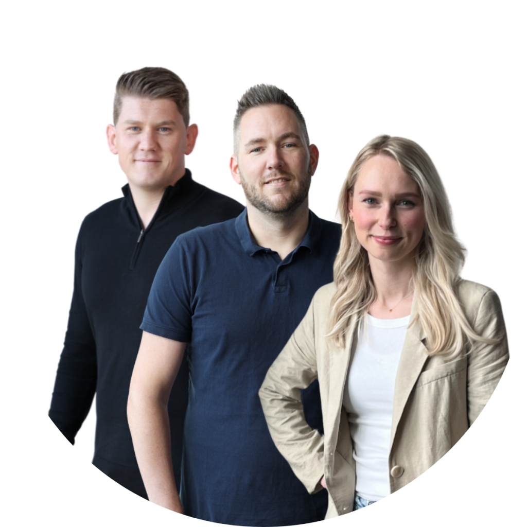 3 specialisten van B&S Media Internetmarketing _ Rond uitgesneden